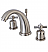 Millennium 5 3/4" Double Metal Cross Handle Widespread Bathroom Sink Faucet with Pop-Up Drain