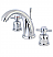 Concord 5 3/4" Double Metal Cross Handle Widespread Bathroom Sink Faucet with Pop-Up Drain