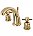 Concord 5 3/4" Double Metal Cross Handle Widespread Bathroom Sink Faucet with Pop-Up Drain