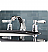 Paris 4 1/8" Double Porcelain Lever Handle Widespread Bathroom Sink Faucet with Pop-Up Drain