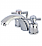 Concord 3 3/8" Double Metal Cross Handle Mini - Widespread Bathroom Sink Faucet with Pop-Up Drain