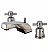 Concord 3 1/4" Double Metal Cross Handle Widespread Bathroom Sink Faucet with Pop-Up Drain