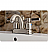 Kaiser 5" Double Porcelain Rubber - Coated Lever Handle Centerset Bathroom Sink Faucet with Pop-Up Drain