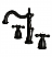Heritage 8" Double Metal Cross Handle Widespread Bathroom Sink Faucet with Pop-Up Drain