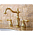 Heritage 8" Double Metal Lever Handle Widespread Bathroom Sink Faucet with Pop-Up Drain