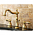 Heritage 8" Double Metal Lever Handle Widespread Bathroom Sink Faucet with Pop-Up Drain