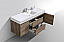 Modern Lux 60" Single Sink Butternut Wall Mount Modern Bathroom Vanity