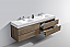 Modern Lux 72" Double Sink Butternut Wall Mount Modern Bathroom Vanity