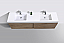 Modern Lux 72" Double Sink Butternut Wall Mount Modern Bathroom Vanity