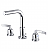 Centurion 7 5/8" Double Metal Lever Handle Widespread Bathroom Sink Faucet with Pop-Up Drain