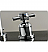 Concord 7 5/8" Double Metal Cross Handle Widespread Bathroom Sink Faucet with Pop-Up Drain