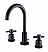 Concord 10" Double Metal Cross Handle Widespread Bathroom Sink Faucet with Pop-Up Drain