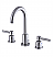 Concord 10" Double Metal Lever Handle Widespread Bathroom Sink Faucet with Pop-Up Drain