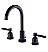 Kaiser 10" Double Porcelain Rubber - Coated Lever Handle Widespread Bathroom Sink Faucet with Pop-Up Drain