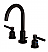 Kaiser 10" Double Porcelain Rubber - Coated Lever Handle Widespread Bathroom Sink Faucet with Pop-Up Drain