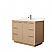 Maroni 42" Single Bathroom Vanity in Light Straw with Countertop and Hardware Options
