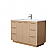 Maroni 48" Single Bathroom Vanity in Light Straw with Countertop and Hardware Options