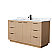 Maroni 60" Single Bathroom Vanity in Light Straw with Countertop and Hardware Options