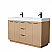 Maroni 60" Double Bathroom Vanity in Light Straw with Countertop and Hardware Options