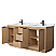 Maroni 72" Double Bathroom Vanity in Light Straw with Countertop and Hardware Options
