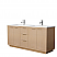 Maroni 72" Double Bathroom Vanity in Light Straw with Countertop and Hardware Options