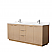 Maroni 80" Double Bathroom Vanity in Light Straw with Countertop and Hardware Options