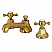 Modern Two-Handle 3-Hole Deck Mounted Widespread Bathroom Faucet with Brass Pop-Up in Polished Chrome