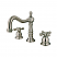 Traditional Two-Handle 3-Hole Deck Mounted Widespread Bathroom Faucet with Brass Pop-Up in Polished Chrome