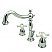 Traditional Two-Handle 3-Hole Deck Mounted Widespread Bathroom Faucet with Plastic Pop-Up in Polished Chrome wiith Finish Options