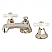 Modern 2-Handle 3-Hole Deck Mounted Widespread Bathroom Faucet with Brass Pop-Up in Polished Chrome