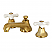 Modern 2-Handle 3-Hole Deck Mounted Widespread Bathroom Faucet with Brass Pop-Up in Polished Chrome