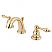 Two-Handle 3-Hole Deck Mounted Widespread Bathroom Faucet with Plastic Pop-Up
