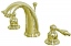 Traditional Two-Handle 3-Hole Deck Mounted Widespread Bathroom Faucet in Polished Chrome