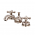 Traditional Two-Handle 3-Hole Deck Mounted Widespread Bathroom Faucet with Brass Pop-Up with Finish Options
