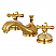 Traditional Two-Handle 3-Hole Deck Mounted Widespread Bathroom Faucet with Brass Pop-Up with Finish Options