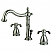 Traditional 2-Handle 3-Hole Deck Mounted Widespread Bathroom Faucet with Plastic Pop-Up with 5 Finish Options
