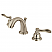 Modern Two-Handle 3-Hole Deck Mounted Widespread Bathroom Faucet with Plastic Pop-Up in Polished Chrome with 4 Finish Options