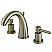 Modern 2-Handle Three-Hole Deck Mounted Widespread Bathroom Faucet with Brass Pop-Up in Polished Chrome