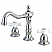 Traditional Two-Handle Three-Hole Deck Mounted Widespread Bathroom Faucet with Brass Pop-Up in Polished Chrome