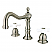Traditional Two-Handle Three-Hole Deck Mounted Widespread Bathroom Faucet with Brass Pop-Up in Polished Chrome