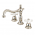 Traditional Two-Handle Three-Hole Deck Mounted Widespread Bathroom Faucet with Brass Pop-Up in Polished Chrome