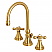 Two-Handle 3-Hole Traditional Deck Mounted Widespread Bathroom Faucet with Brass Pop-Up in Polished Chrome