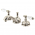 Traditional 2-Handle 3-Hole Deck Mounted Widespread Bathroom Faucet with Brass Pop-Up in Polished Chrome