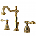 Traditional Two-Handle 3-Hole Deck Mounted Widespread Bathroom Faucet with Plastic Pop-Up with Finish Options