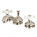 Traditional 2-Handle 3-Hole Deck Mounted Widespread Bathroom Faucet with Brass Pop-Up Polished Chrome