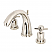 Contemporary 2-Handle Three-Hole Deck Mounted Widespread Bathroom Faucet with Brass Pop-Up in Polished Chrome