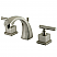 Contemporary Two-Handle Three-Hole Deck Mounted Widespread Bathroom Faucet with Brass Pop-Up in Polished Chrome