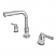 Modern Two-Handle 3-Hole Deck Mounted Widespread Bathroom Faucet Brass Pop-Up in Polished Chrome Finish