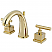 Contemporary Two-Handle 3-Hole Deck Mounted Widespread Bathroom Faucet with Brass Pop-Up in Polished Brass