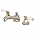 Modern Two-Handle Three-Hole Deck Mounted Widespread Bathroom Faucet Brass Pop-Up in Polished Chrome